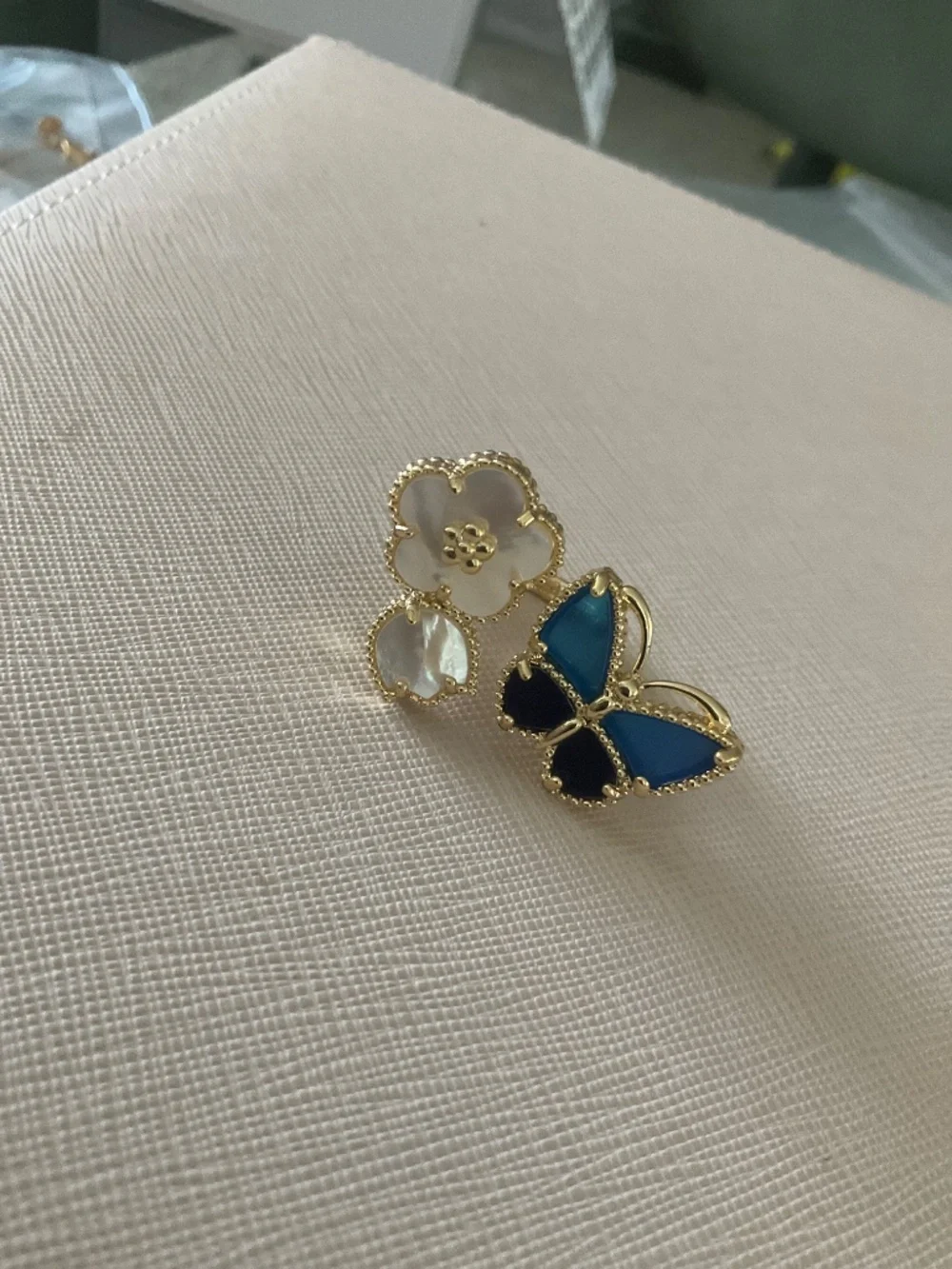 Lucky Spring Butterfly & Flower Ring